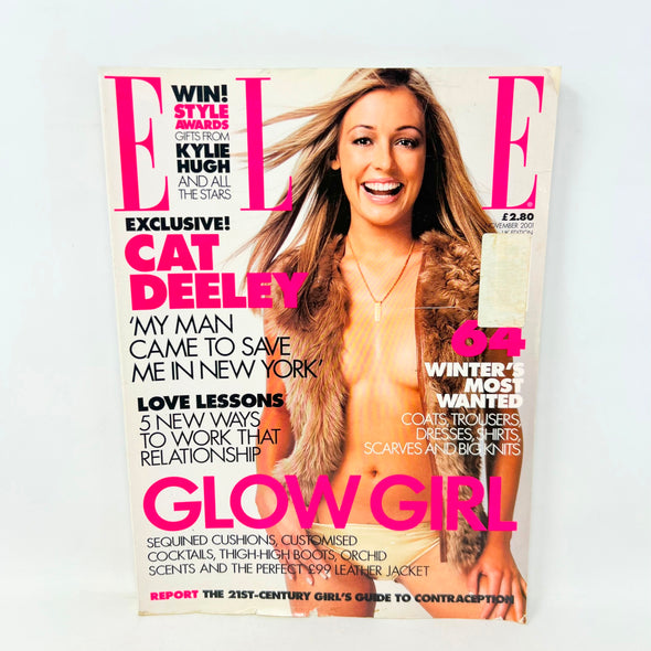 Elle UK Nov 2001 British Original Vintage Fashion Magazine Cat Deeley