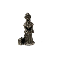 Vintage The Americana Pewter Collection Lady Traveler 1" Figure