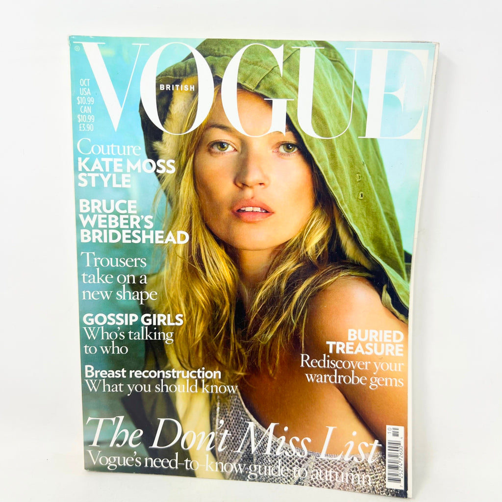 Vogue UK Oct 2008 British Original Fashion Magazine cover: Kate Moss