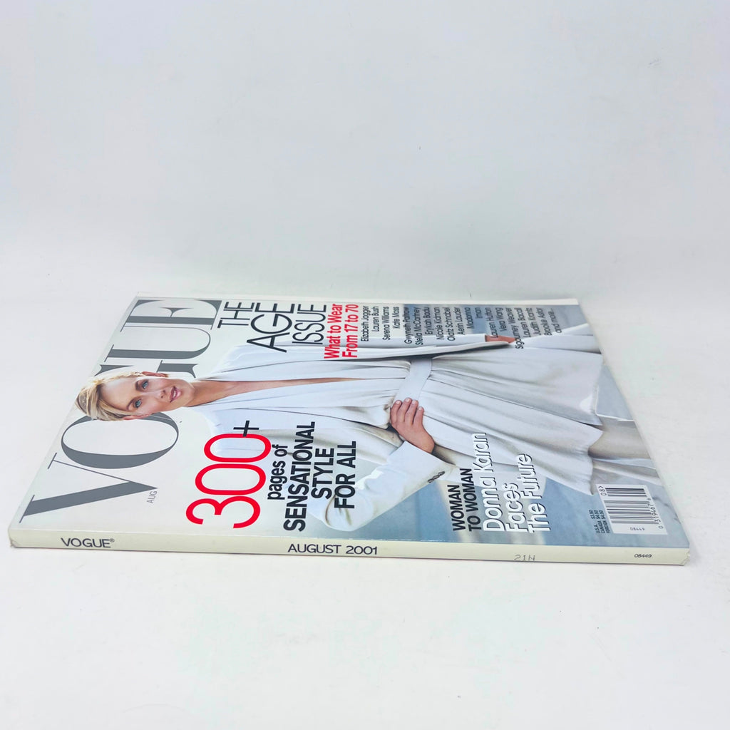 Vogue Magazine August 2001 The Age Issue Donna Karan Faces the future
