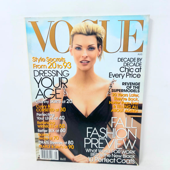 Vogue Magazine August 2006 Linda Evangelista Cover