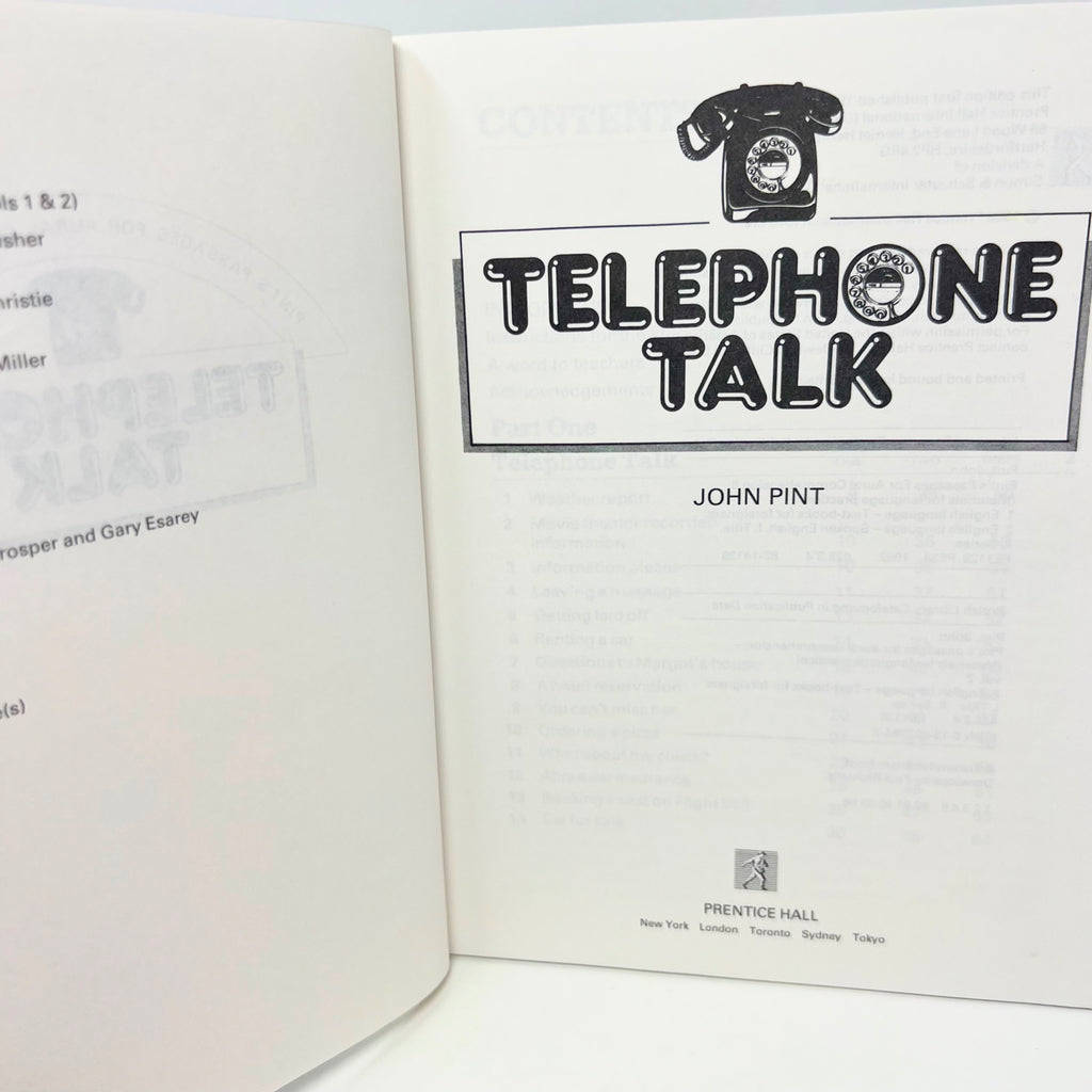 1988 Pints Passages For Aural Comprehension II Telephone Talk John Pint