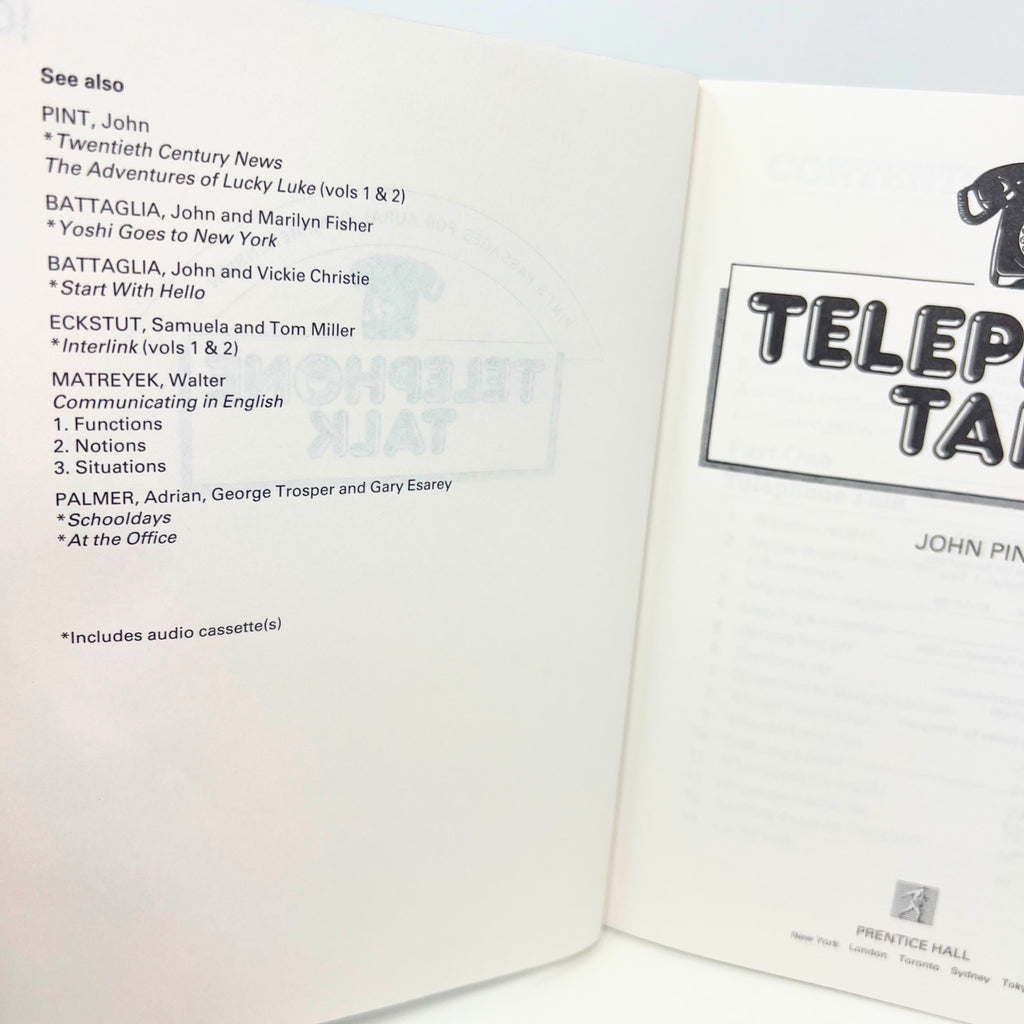 1988 Pints Passages For Aural Comprehension II Telephone Talk John Pint