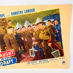 Caught In The Draft Vintage Movie Lobby Card (d) Bob Hope Dorothy Lamour