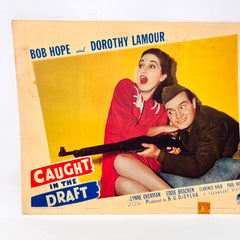 Caught In The Draft Vintage Movie Lobby Card (E) Bob Hope Dorothy Lamour