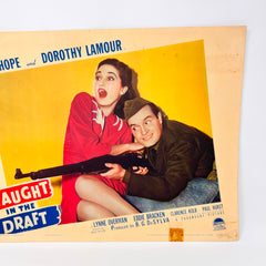 Caught In The Draft Vintage Movie Lobby Card (E) Bob Hope Dorothy Lamour