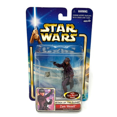 Star Wars Attack Of The Clones Zam Wesell Bounty Hunter action figure