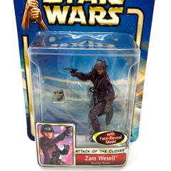 Star Wars Attack Of The Clones Zam Wesell Bounty Hunter action figure