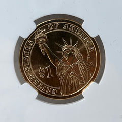 2007-D John Adams Presidential $1 Brilliant Uncirculated NgC 1st Day Issue