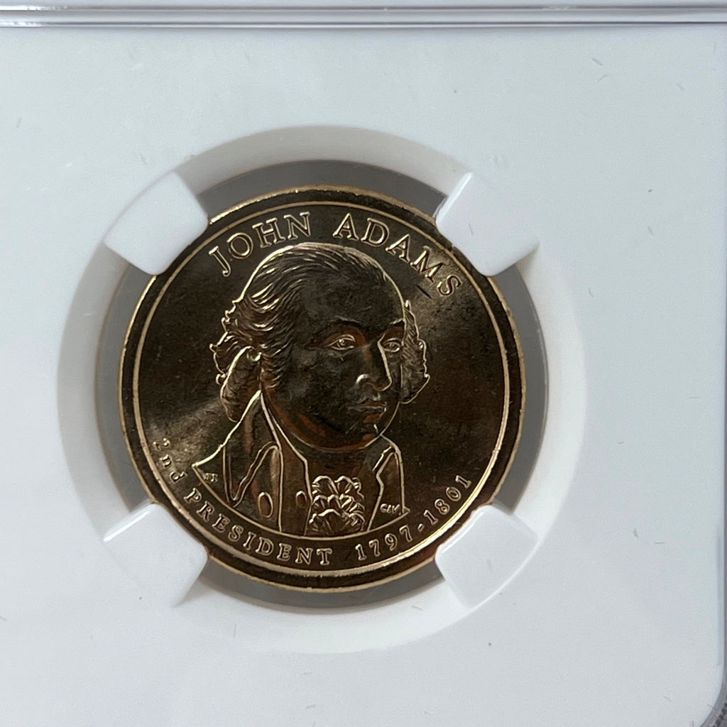 2007-D John Adams Presidential $1 Brilliant Uncirculated NgC 1st Day Issue