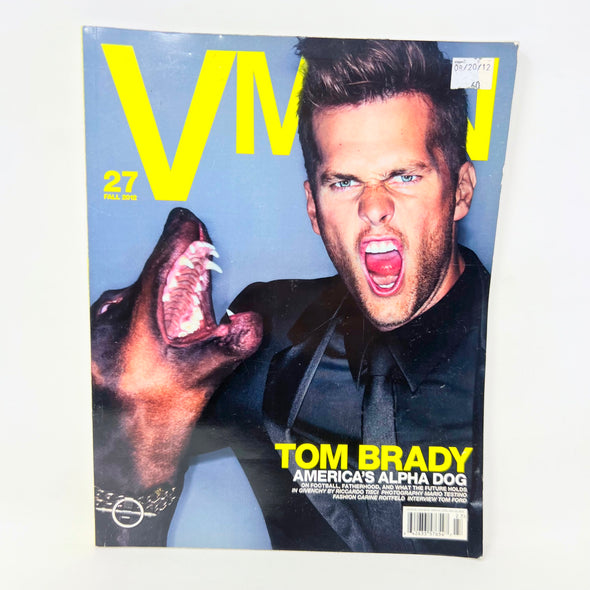 VMan V Man Magazine #27 Fall 2012 Tom Brady Amreicas Alpha Dog