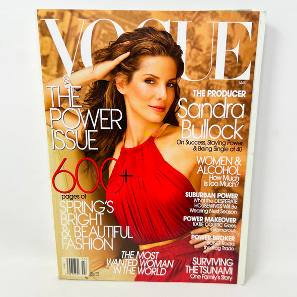 Vogue Magazine March 2005 Sandra Bullock Cover No Label VG
