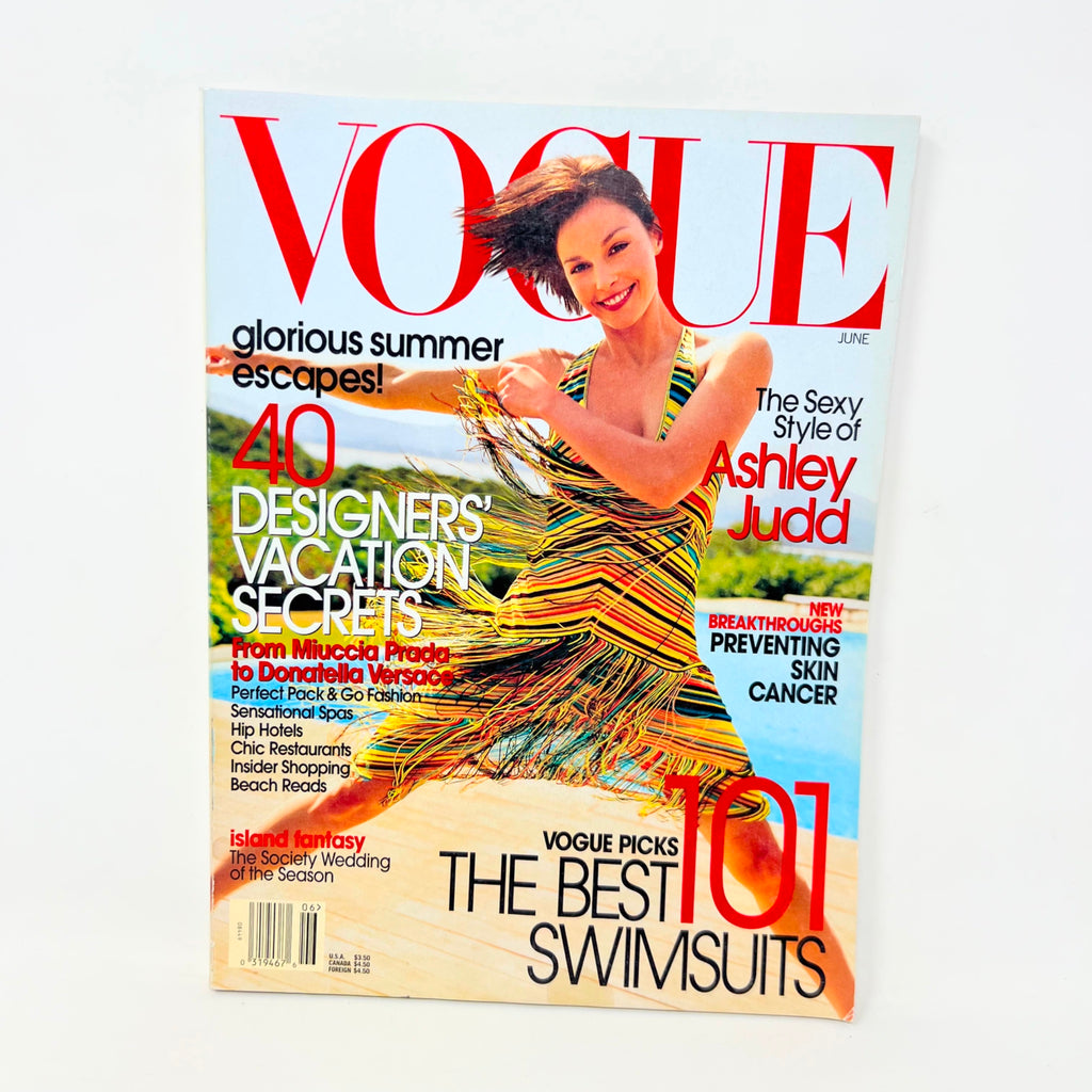Vogue Magaziine June 2002 Ashley Judd Cover The Best Swimsuits