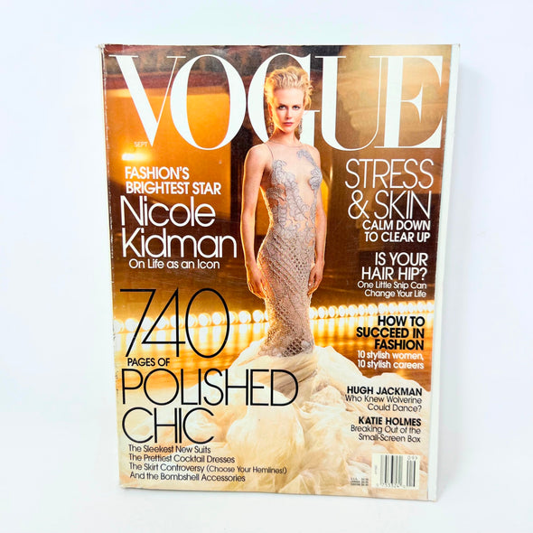Vogue Magazine September 2003 Nicole Kidman Cover No Label VG