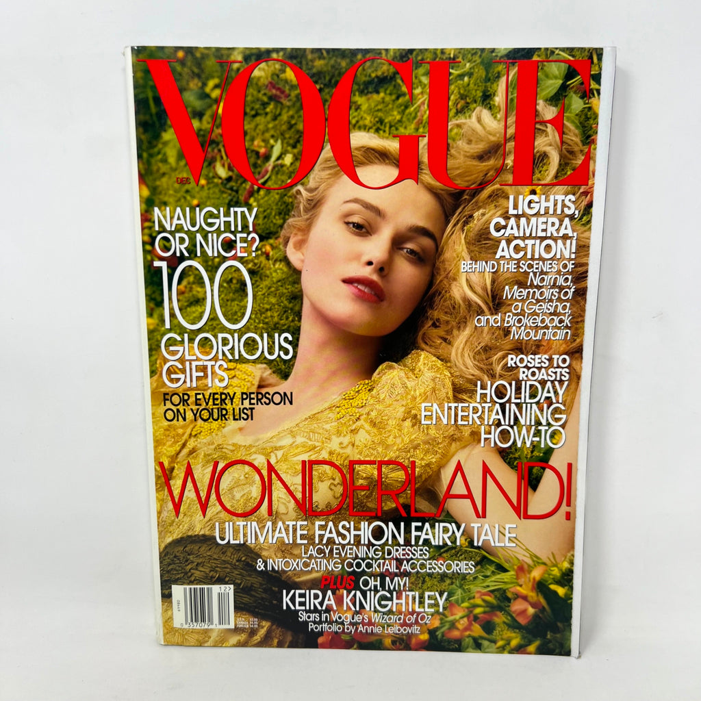 Vintage U.S Vogue Magazine December 2005 Keira Knightley cover