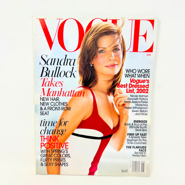 Vogue Magazine January 2003 Sandra Bullock Cover No Label