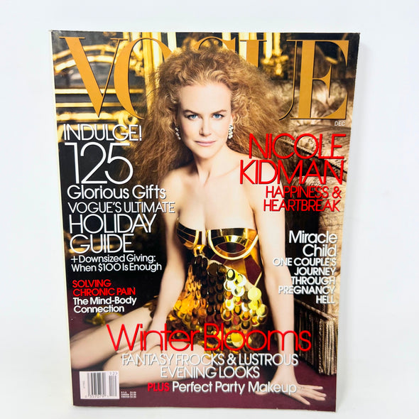 Vogue Magazine December 2006 Nicole Kidman Cover No Label VG