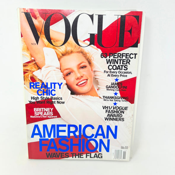 Vogue Magazine November 2001 Britney Spears Cover No Label VG