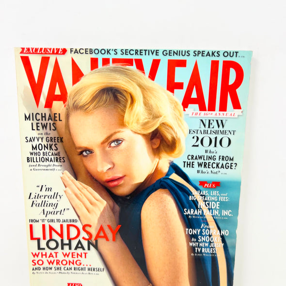 VANITY FAIR MAGAZINE Lindsay Lohan cover October 2010