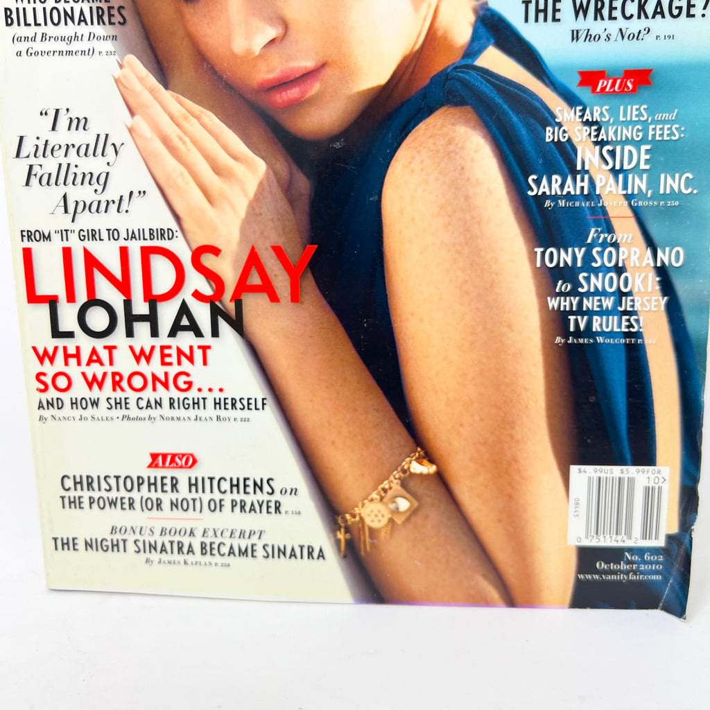 VANITY FAIR MAGAZINE Lindsay Lohan cover October 2010