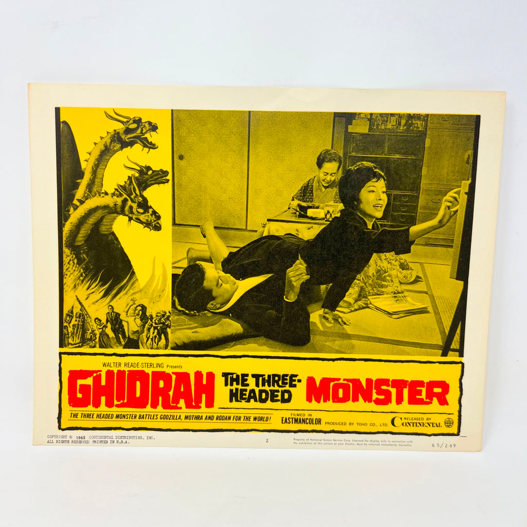 1965 Ghidrah The Three Headed Monsters Godzilla Mothra Rodan Movie Lobby Card 2