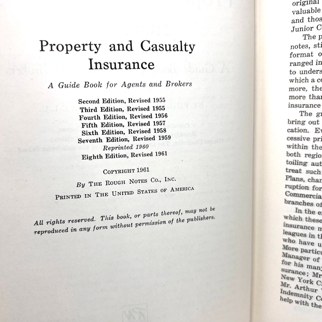 Property & Casualty Insurance A Guide Book For Agents and Brokers Eighth Edition