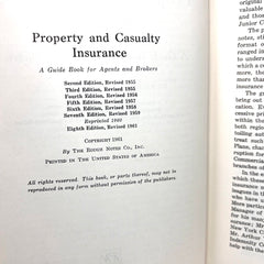 Property & Casualty Insurance A Guide Book For Agents and Brokers Eighth Edition
