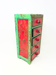 2014 Cost Plus World Market Wooden Jewelry Box 5 Drawer Organizer