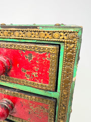 2014 Cost Plus World Market Wooden Jewelry Box 5 Drawer Organizer