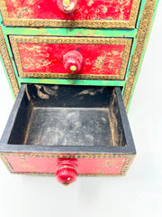 2014 Cost Plus World Market Wooden Jewelry Box 5 Drawer Organizer
