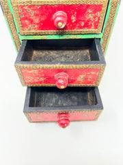 2014 Cost Plus World Market Wooden Jewelry Box 5 Drawer Organizer