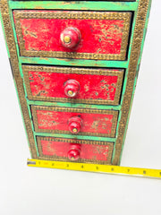 2014 Cost Plus World Market Wooden Jewelry Box 5 Drawer Organizer
