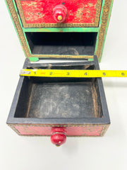 2014 Cost Plus World Market Wooden Jewelry Box 5 Drawer Organizer