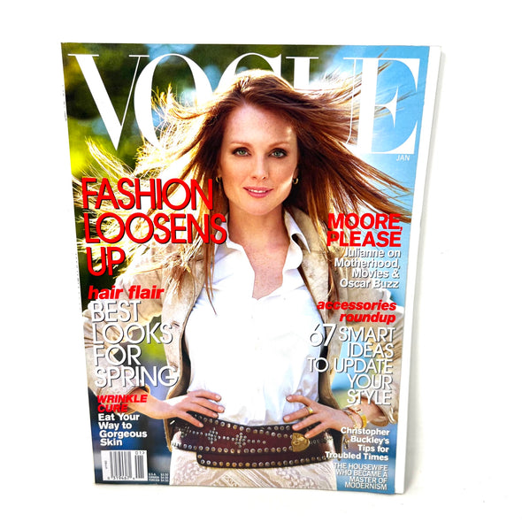 Vintage Vogue Magazine January 2002 Julianne Moore Cover