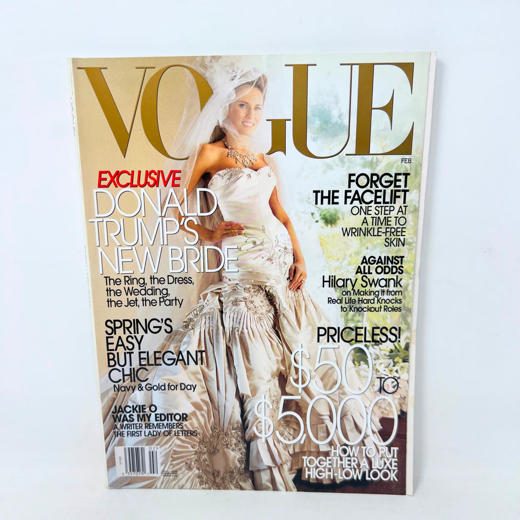 Vogue Magazine February 2005 New Bride Melania Trump by Mario Testino