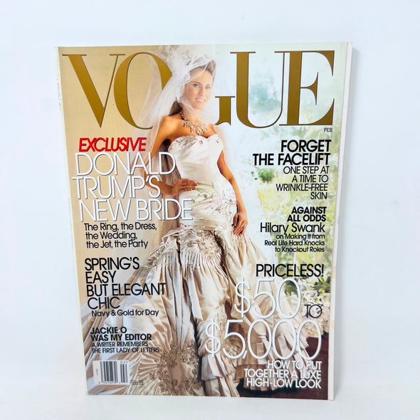 Vogue Magazine February 2005 New Bride Melania Trump by Mario Testino