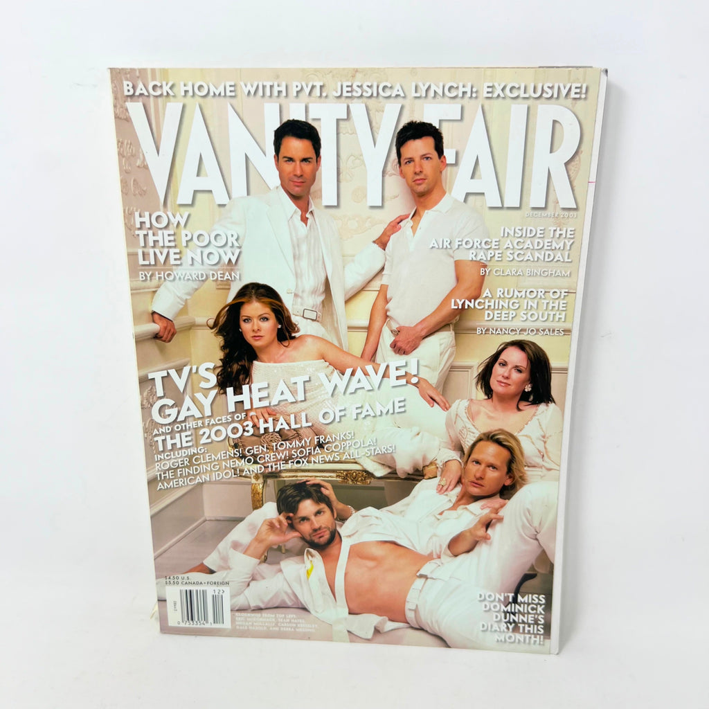 Vanity Fair Magazine December 2003 TV’s Gay Heat Wave Queer As Folk Will & Grace