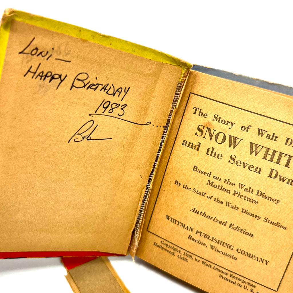 1938 The Story Of Walt Disney Snow White and the Seven Dwarfs A BigLittle Book