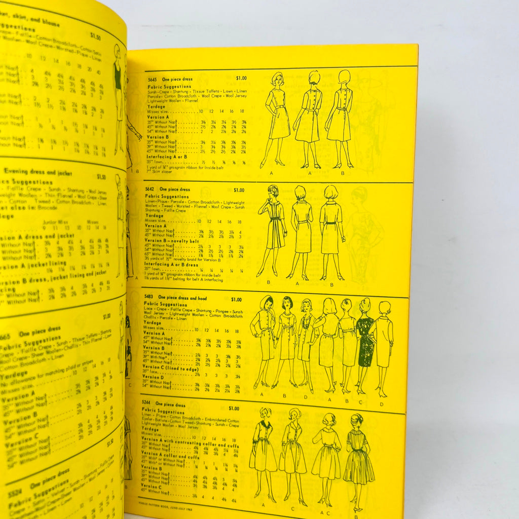 Vintage Vogue Pattern Book June July 1963