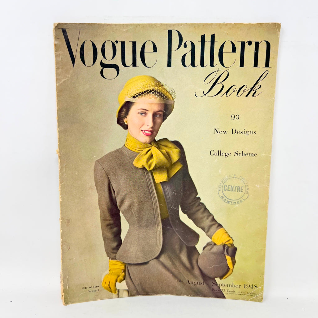 Vintage Vogue Pattern Book August September 1948