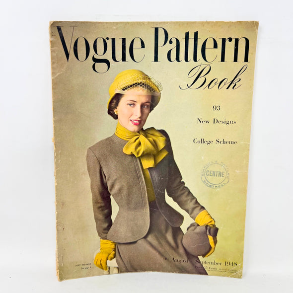 Vintage Vogue Pattern Book August September 1948