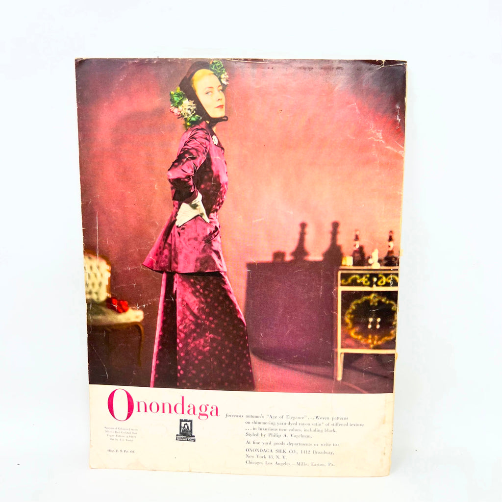 Vintage Vogue Pattern Book August September 1948