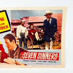 1954 Seven Sinners John Wayne Marlene Dietrich Collectible Movie Lobby Card (b)