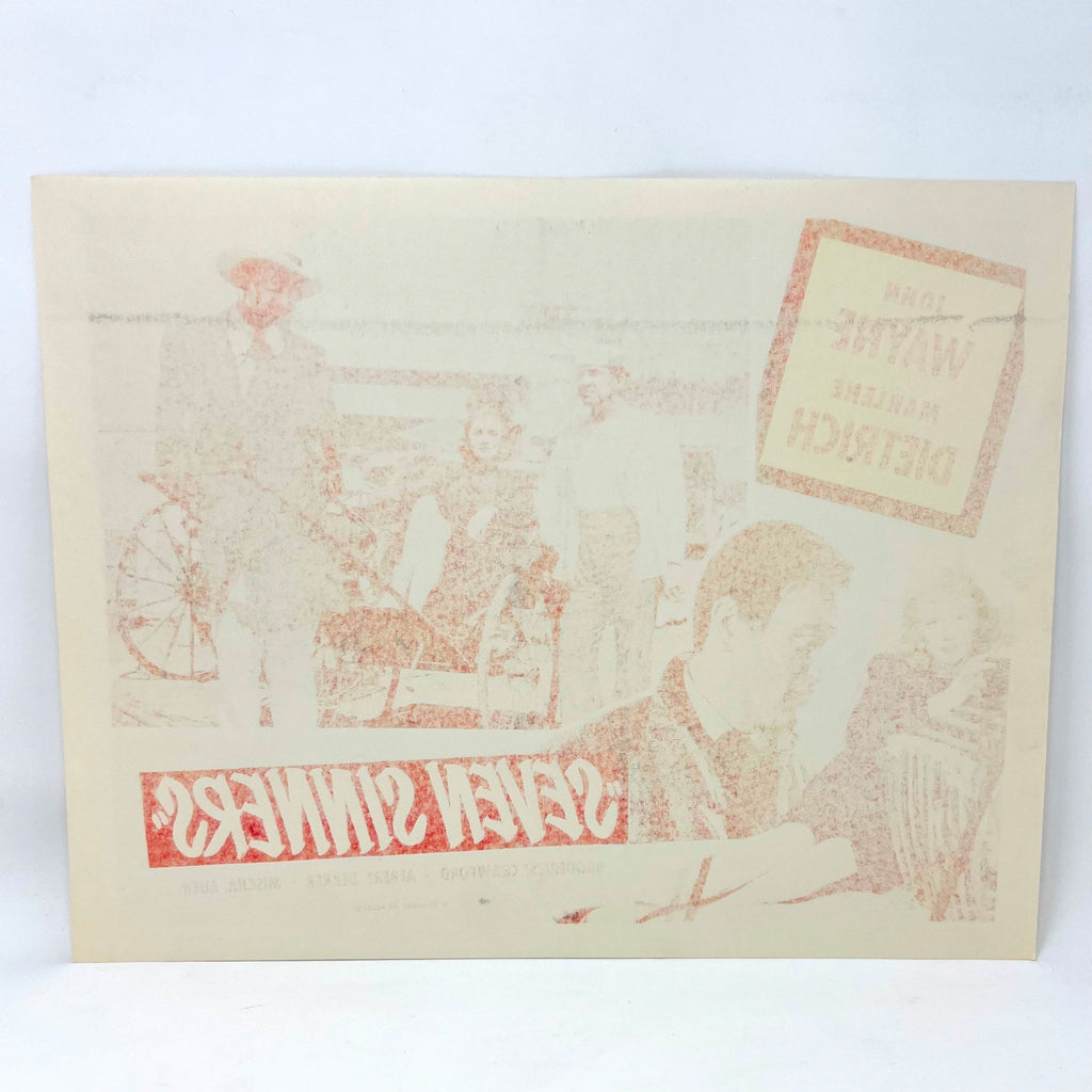 1954 Seven Sinners John Wayne Marlene Dietrich Collectible Movie Lobby Card (b)