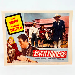 1954 Seven Sinners John Wayne Marlene Dietrich Collectible Movie Lobby Card (c)