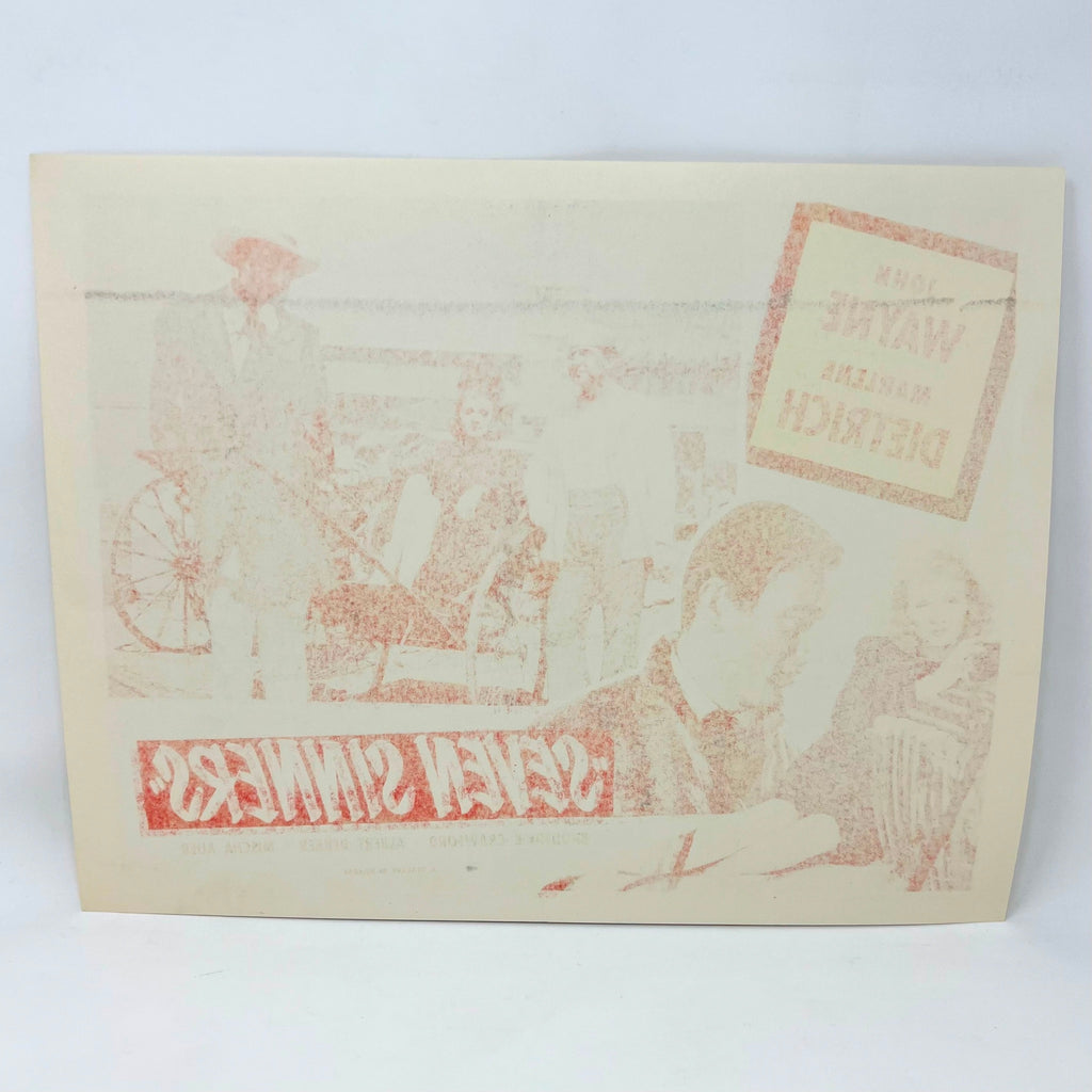 1954 Seven Sinners John Wayne Marlene Dietrich Collectible Movie Lobby Card (c)