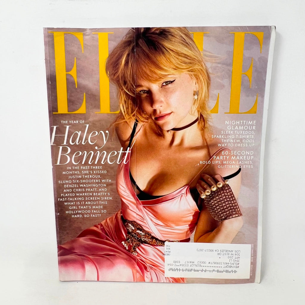ELLE magazine December 2016  Haley Bennett Cover