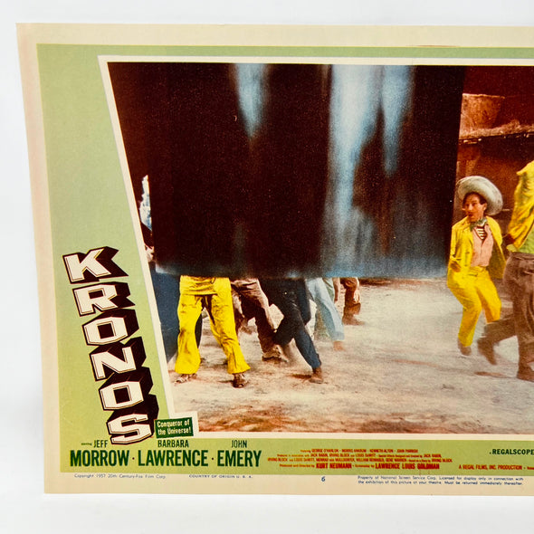 1957 Kronos Scifi Collectible Movie Lobby Card 6 Jeff Morrow Barbara Lawrence