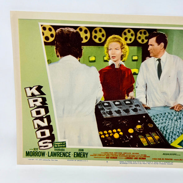 1957 Kronos Scifi Collectible Movie Lobby Card 7 Jeff Morrow Barbara Lawrence