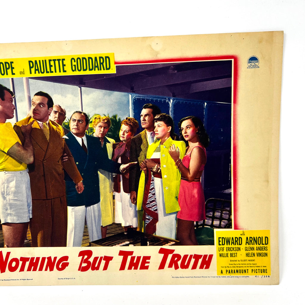 Nothing But The Truth Collectible Movie Lobby Card Bob Hope Paulette Goddard (b)